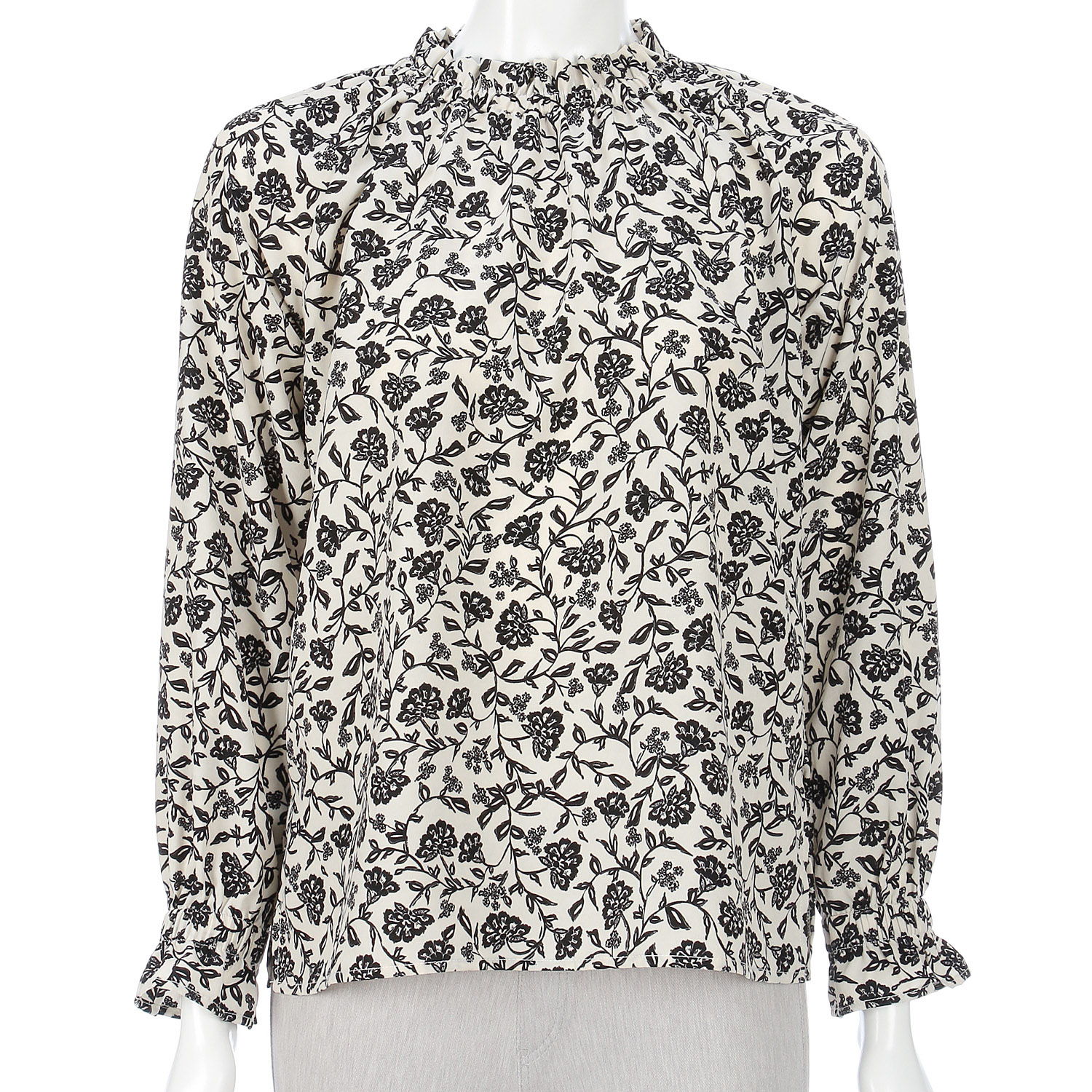 LAPIS ROUGE ボタニカル柄ブラウス - 画像3