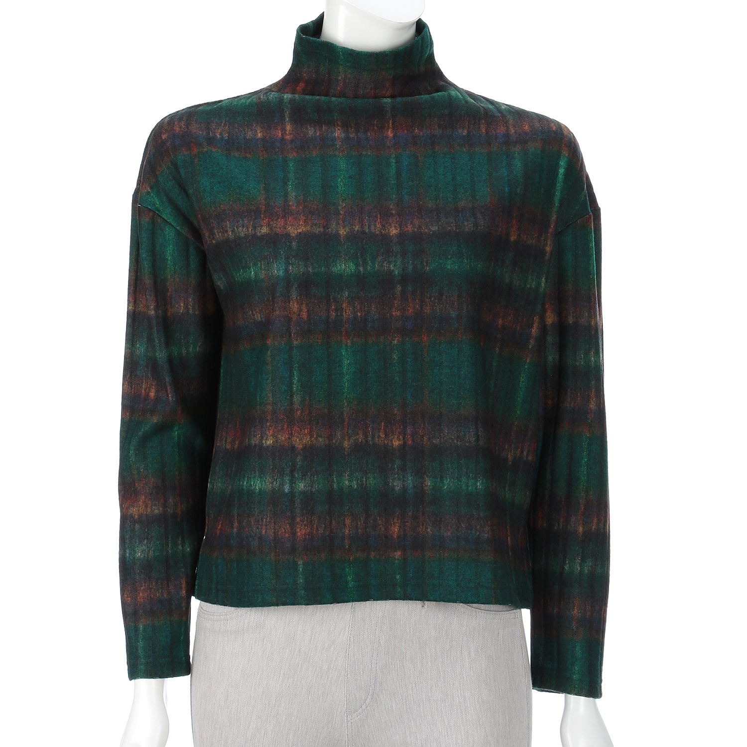 LAPIS ROUGE シャギーチェック柄プルオーバー - 画像5