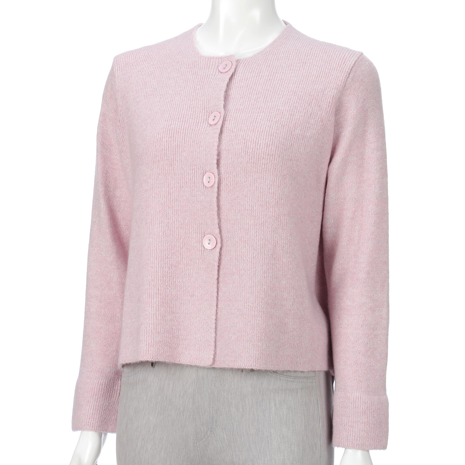 LAPIS ROUGE シルバーラメ混カーディガン - 画像4