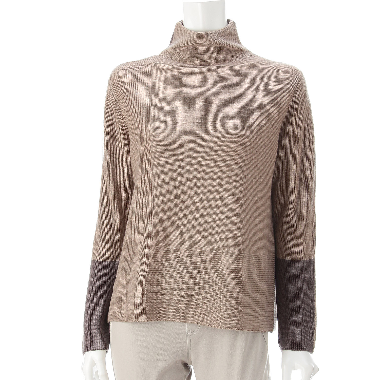 LAPIS ROUGE 編地ミックス2WAYセーター - 画像2