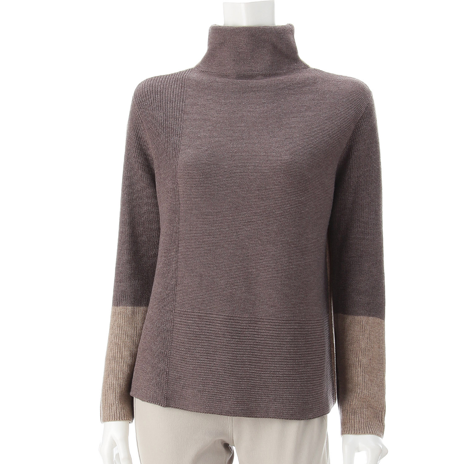 LAPIS ROUGE 編地ミックス2WAYセーター - 画像3