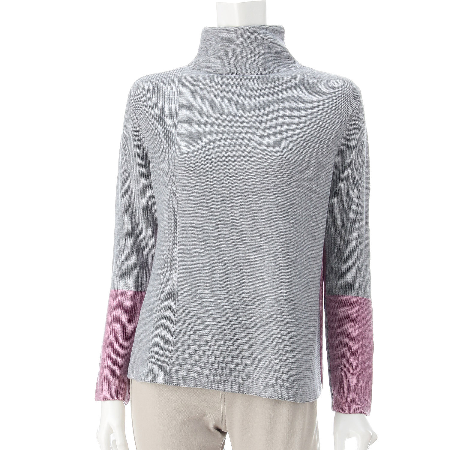 LAPIS ROUGE 編地ミックス2WAYセーター - 画像5