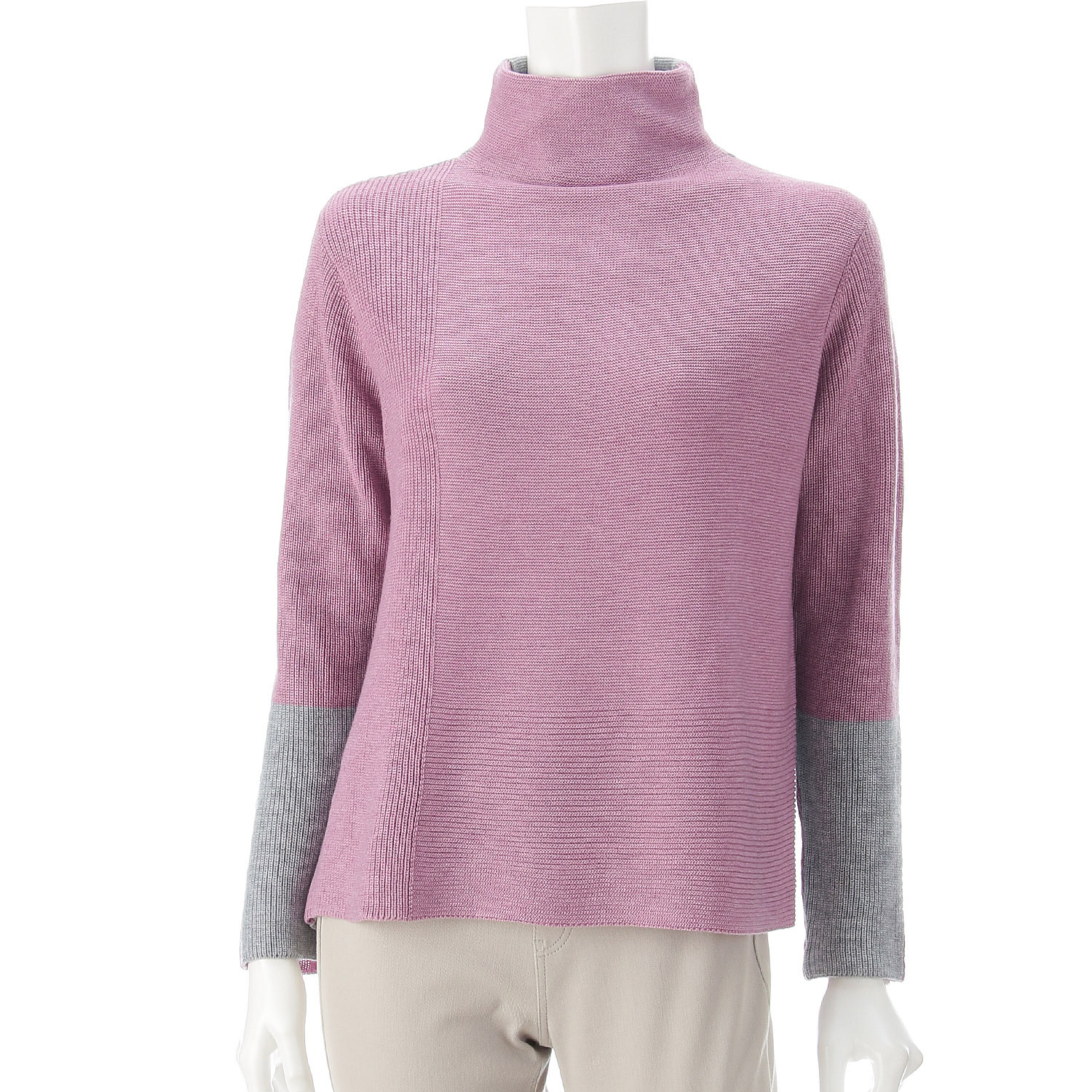 LAPIS ROUGE 編地ミックス2WAYセーター