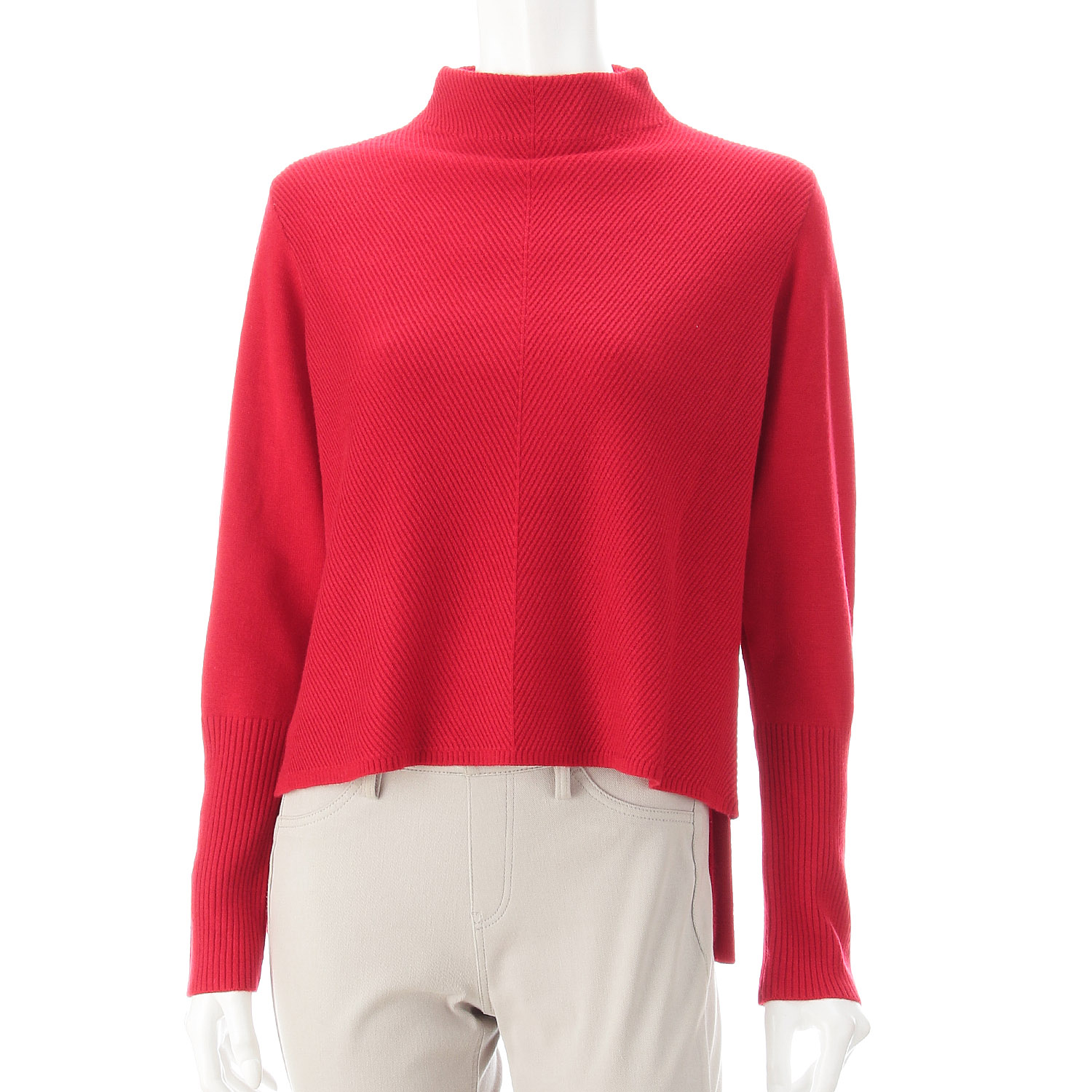 LAPIS ROUGE 編地ミックスVうねセーター