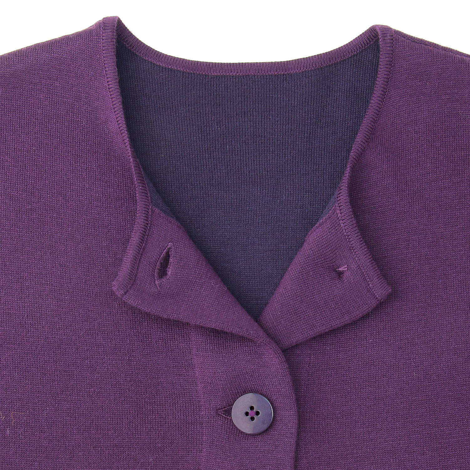 LAPIS ROUGE 裏配色接結ニットジャケット - 画像13