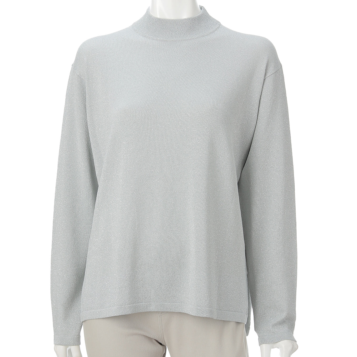 LAPIS ROUGE ラメ混天竺セーター - 画像2