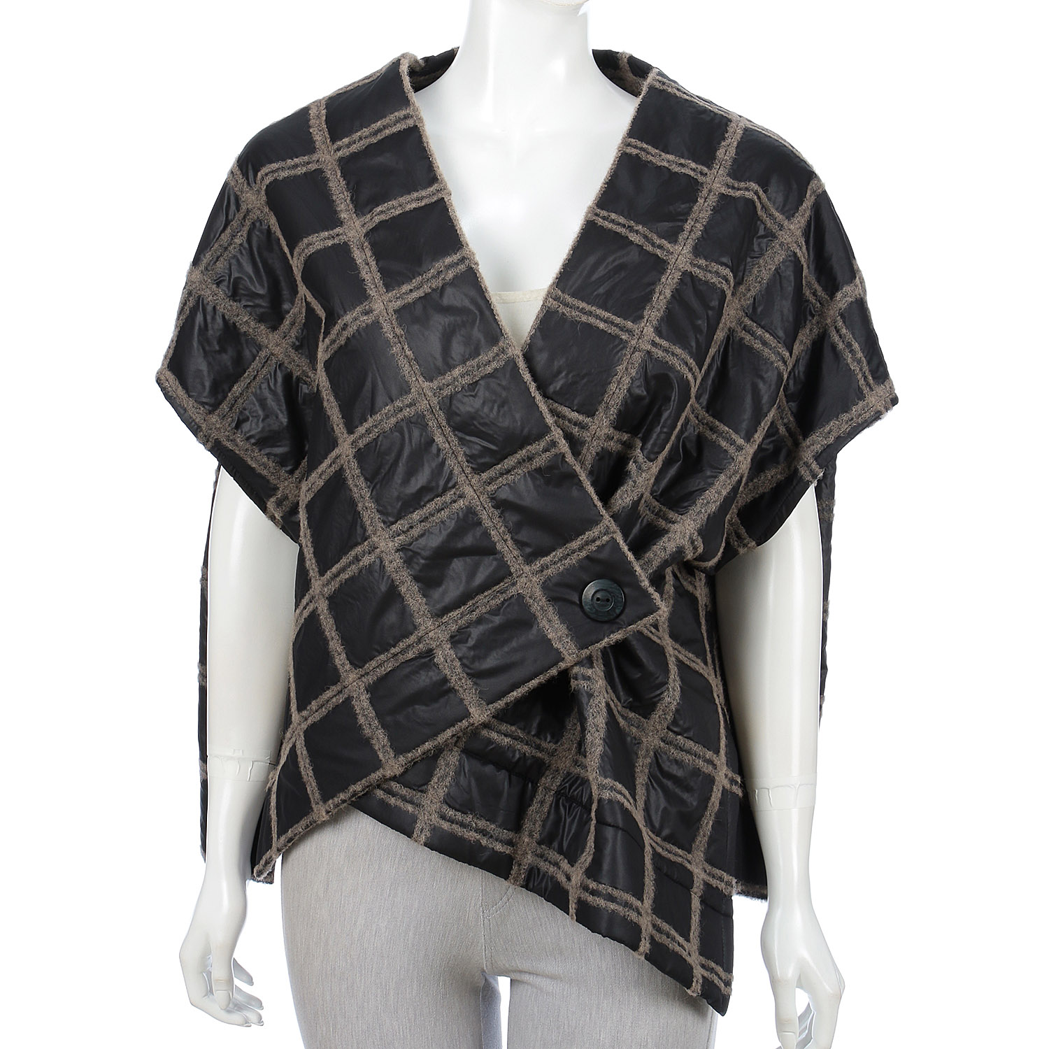 jalanjalan ブロックラインキルティングベスト - 画像3