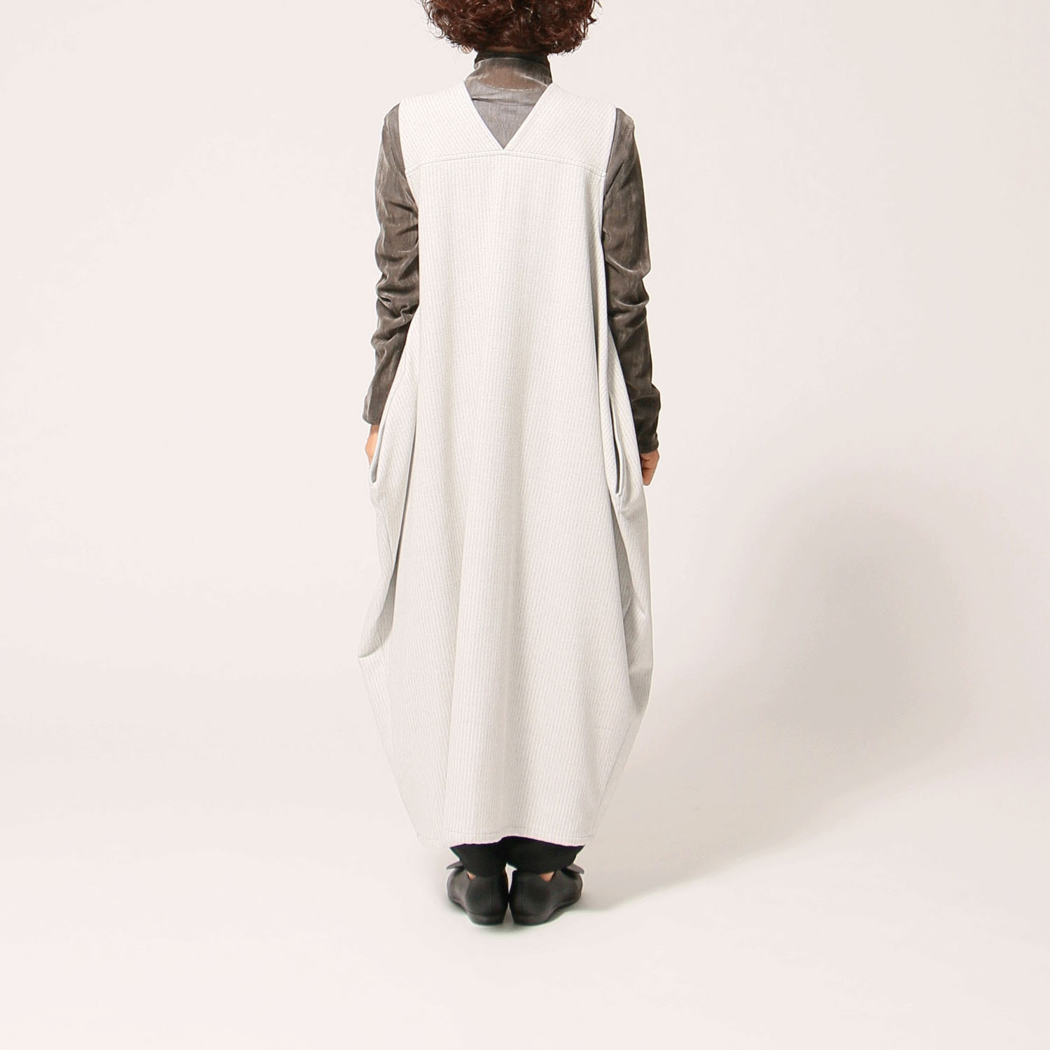 jalanjalan アンジー縦ストレッチ両面起毛ジャンドレ - 画像5