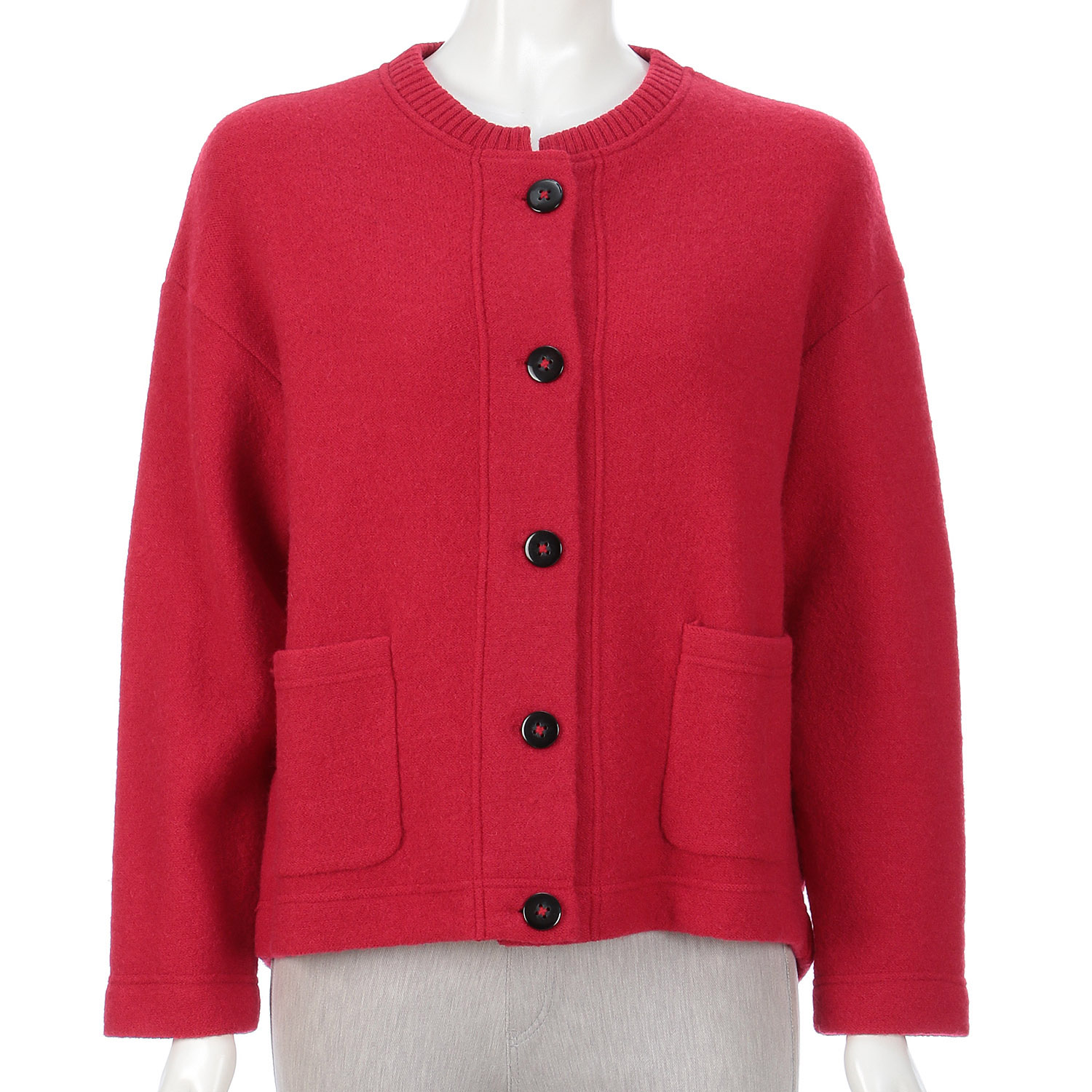 LAPIS ROUGE ウール100％圧縮ニットジャケット - 画像1