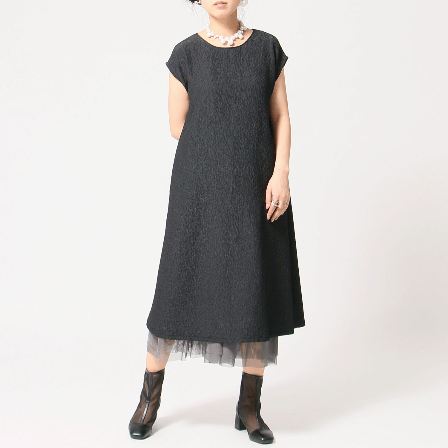 jalan jalan 風通ジャカードワンピース