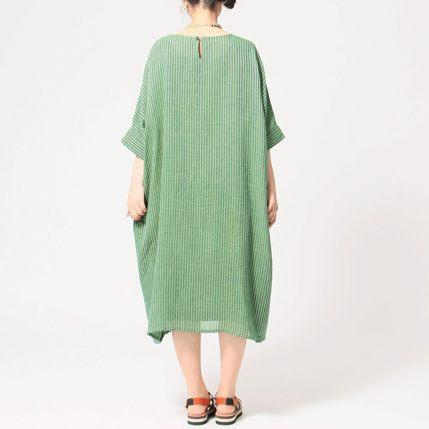 jalan jalan リネンストライプワンピース - 画像10