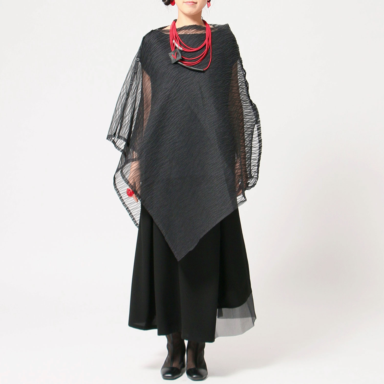 jalan jalan KUROオーガンジーブラウス - 画像5