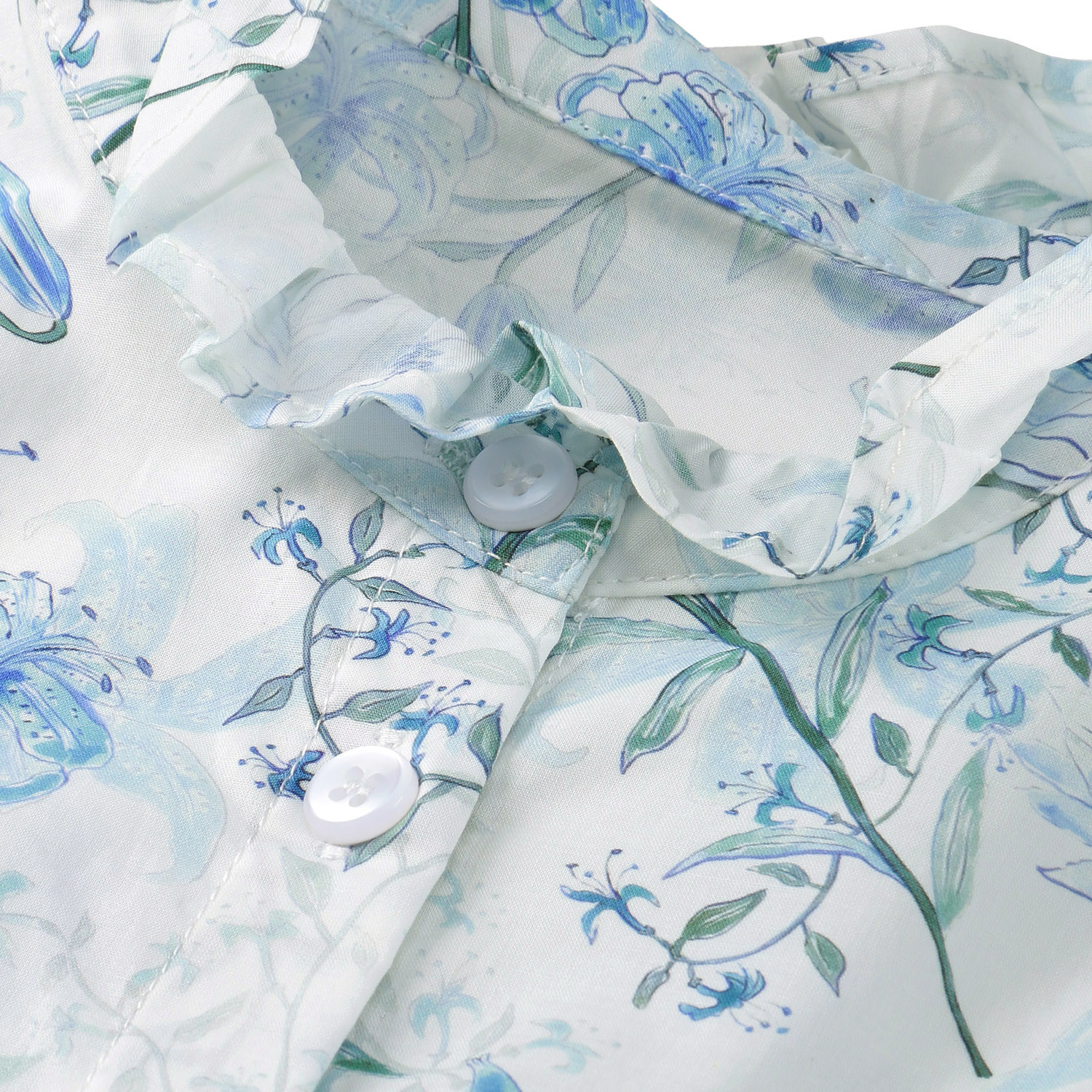 LAPIS ROUGE ボタニカルプリント大ブラウス - 画像6