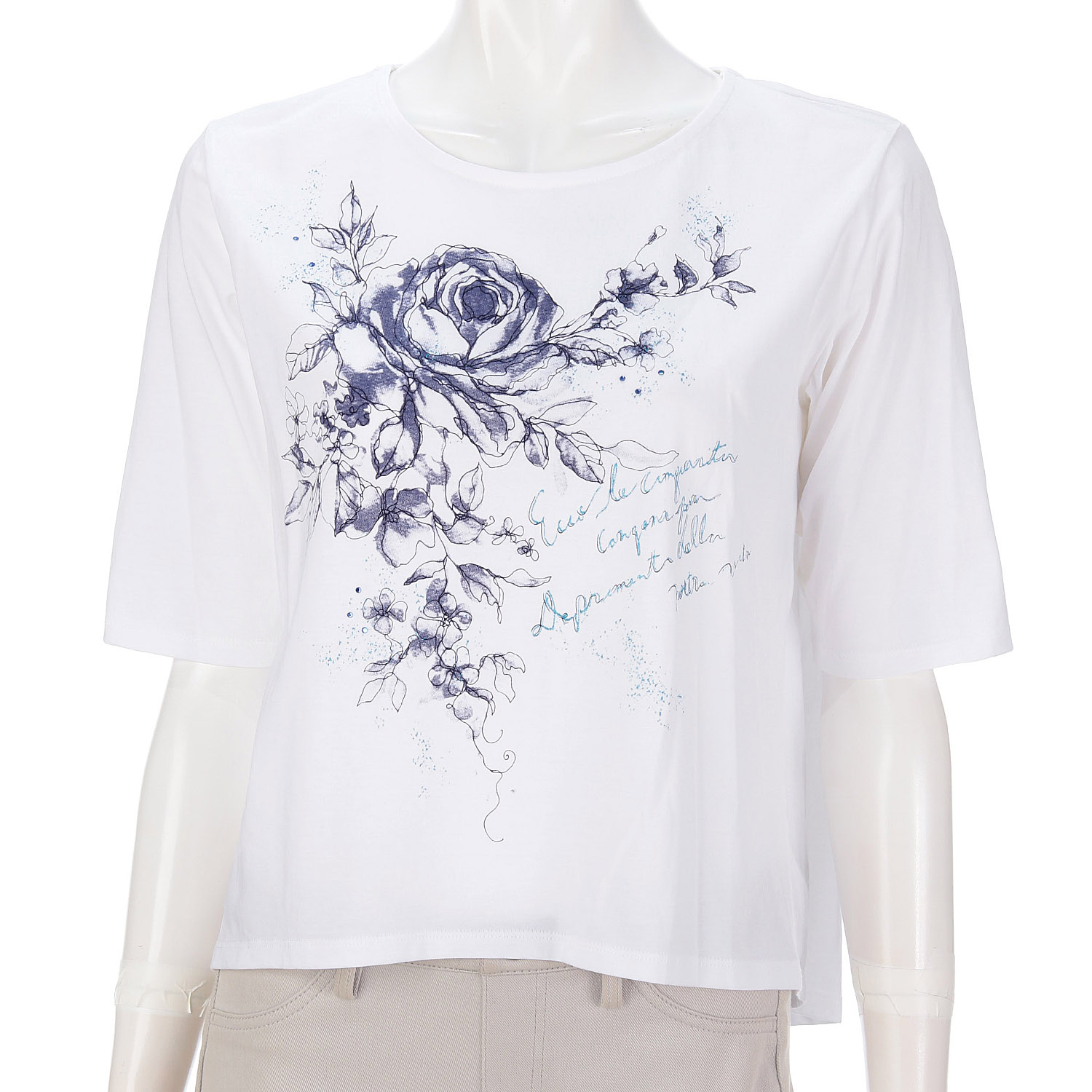 LAPIS ROUGE ばら柄二次加工プルオーバー - 画像2