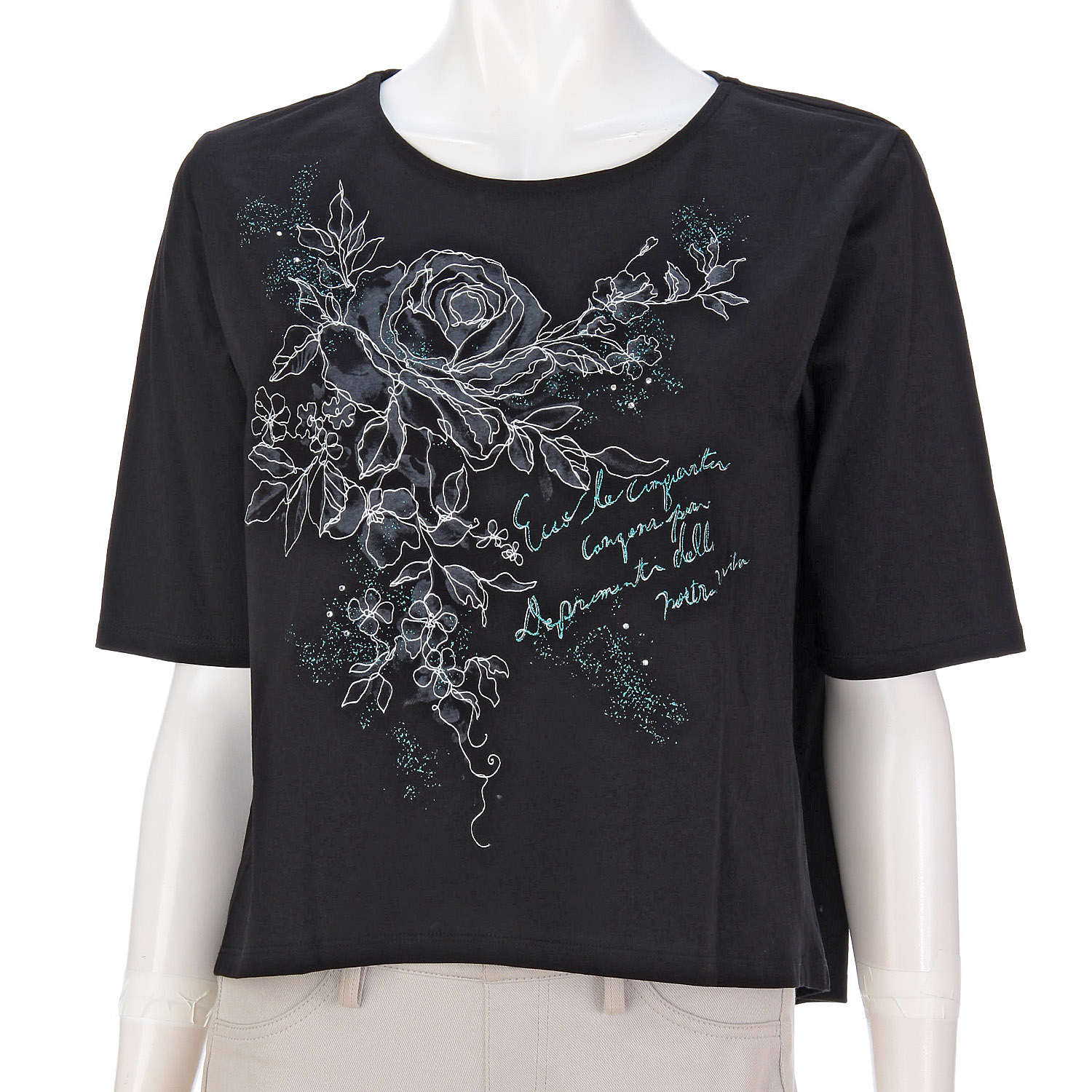 LAPIS ROUGE ばら柄二次加工プルオーバー - 画像3