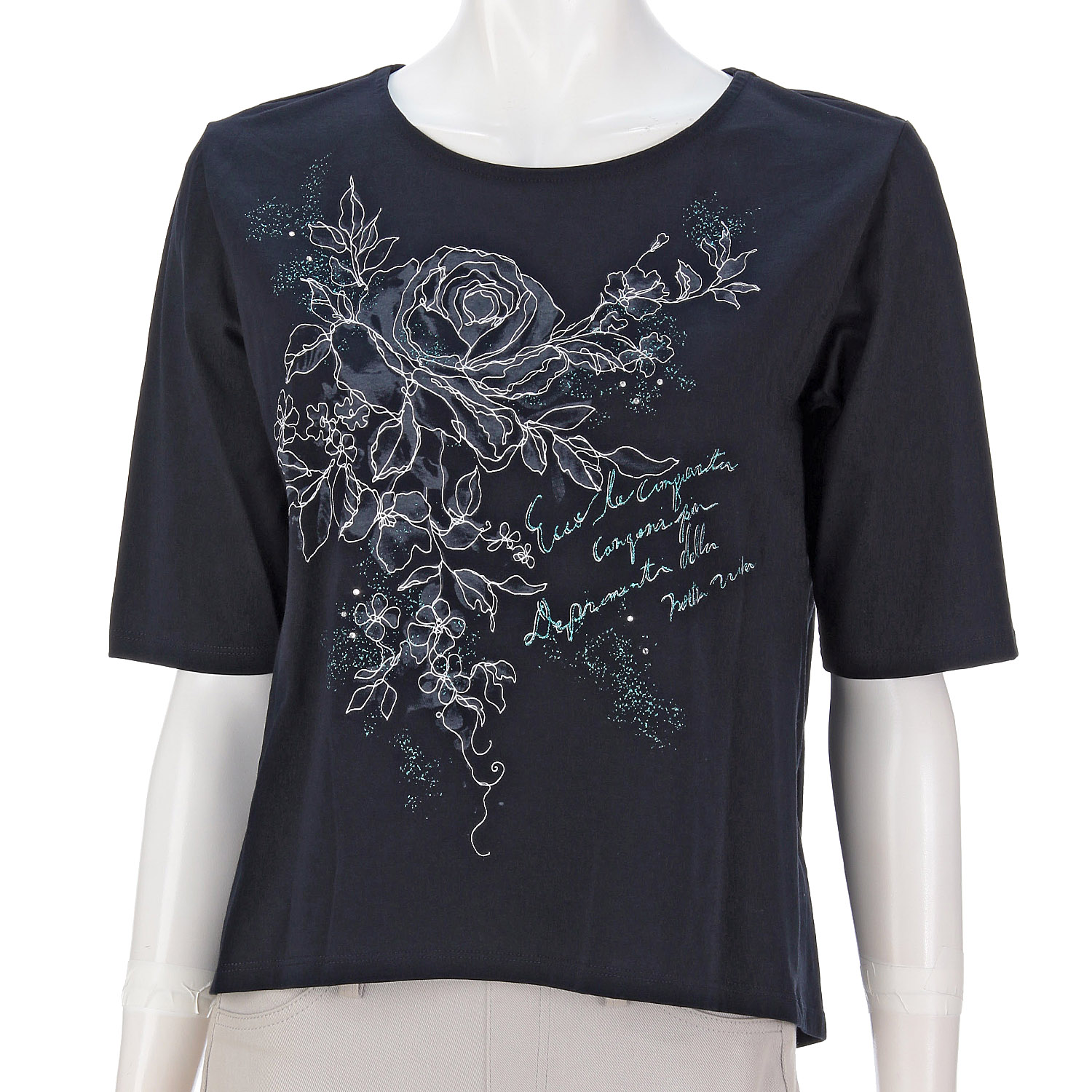 LAPIS ROUGE ばら柄二次加工プルオーバー - 画像9