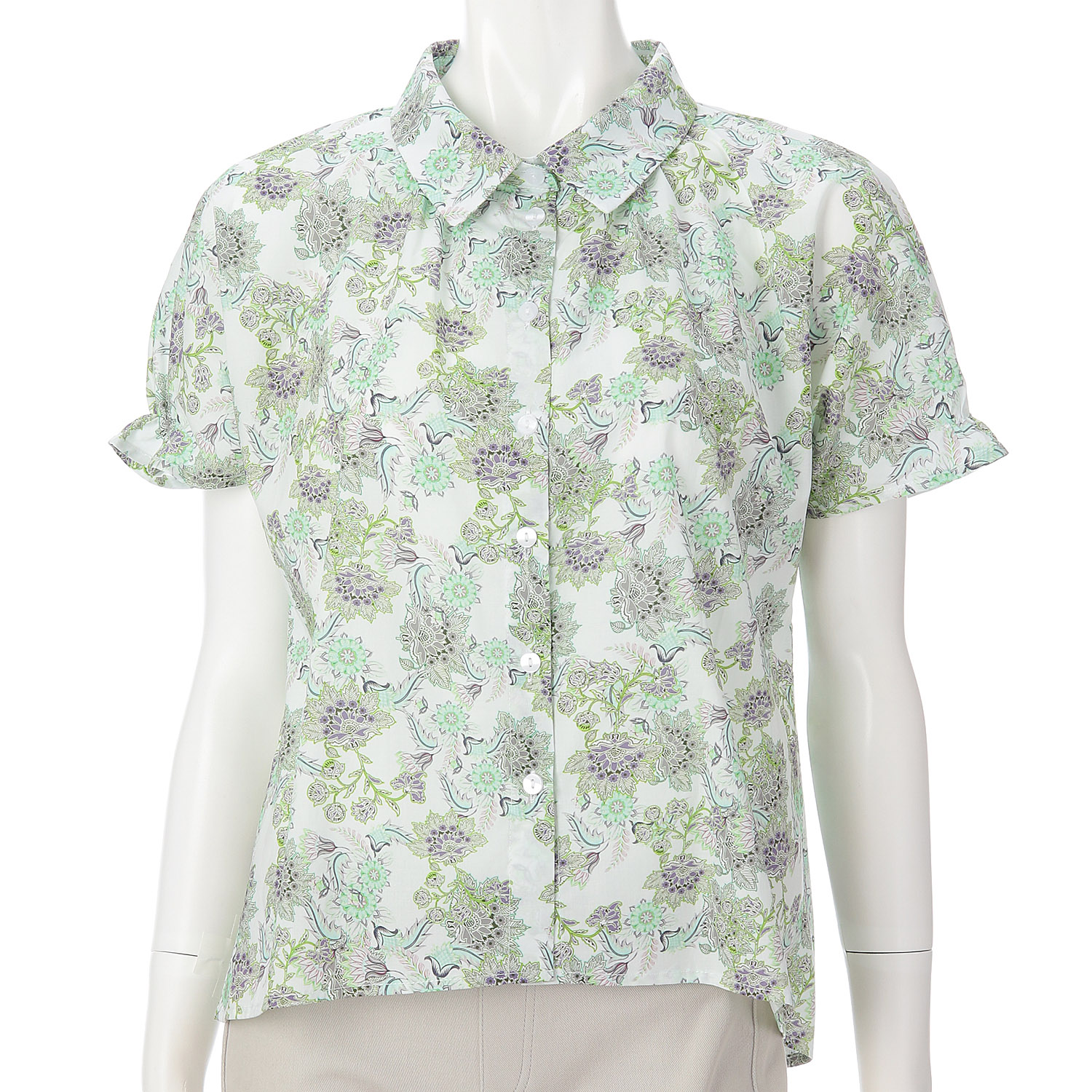 LAPIS ROUGE 大花柄ブラウス - 画像1