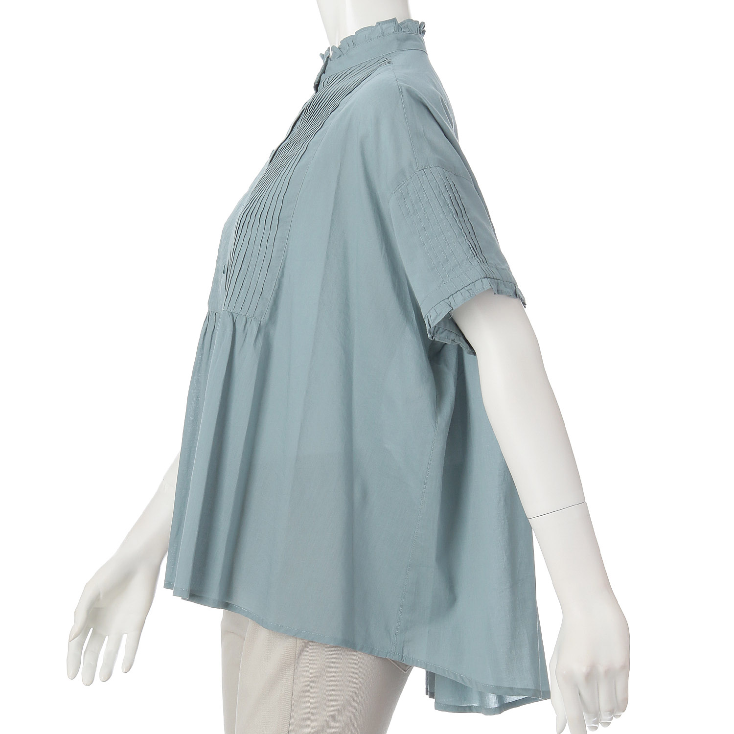 LAPIS ROUGEピンタック半袖ブラウス - 画像5