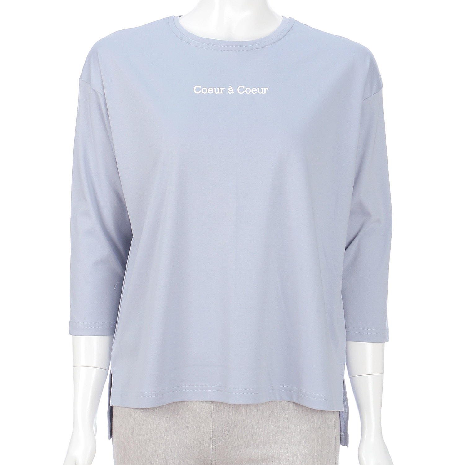 スムース ロゴプリントワイドボディー 7分袖