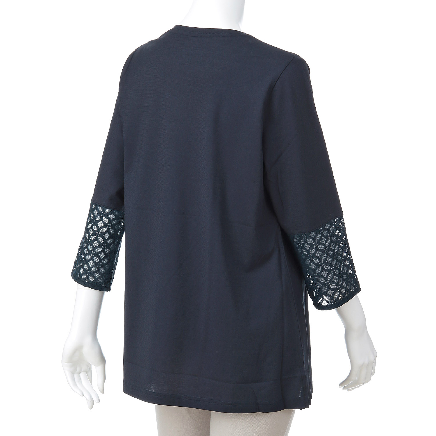 袖レース切替 チュニック 7分袖 - 画像5