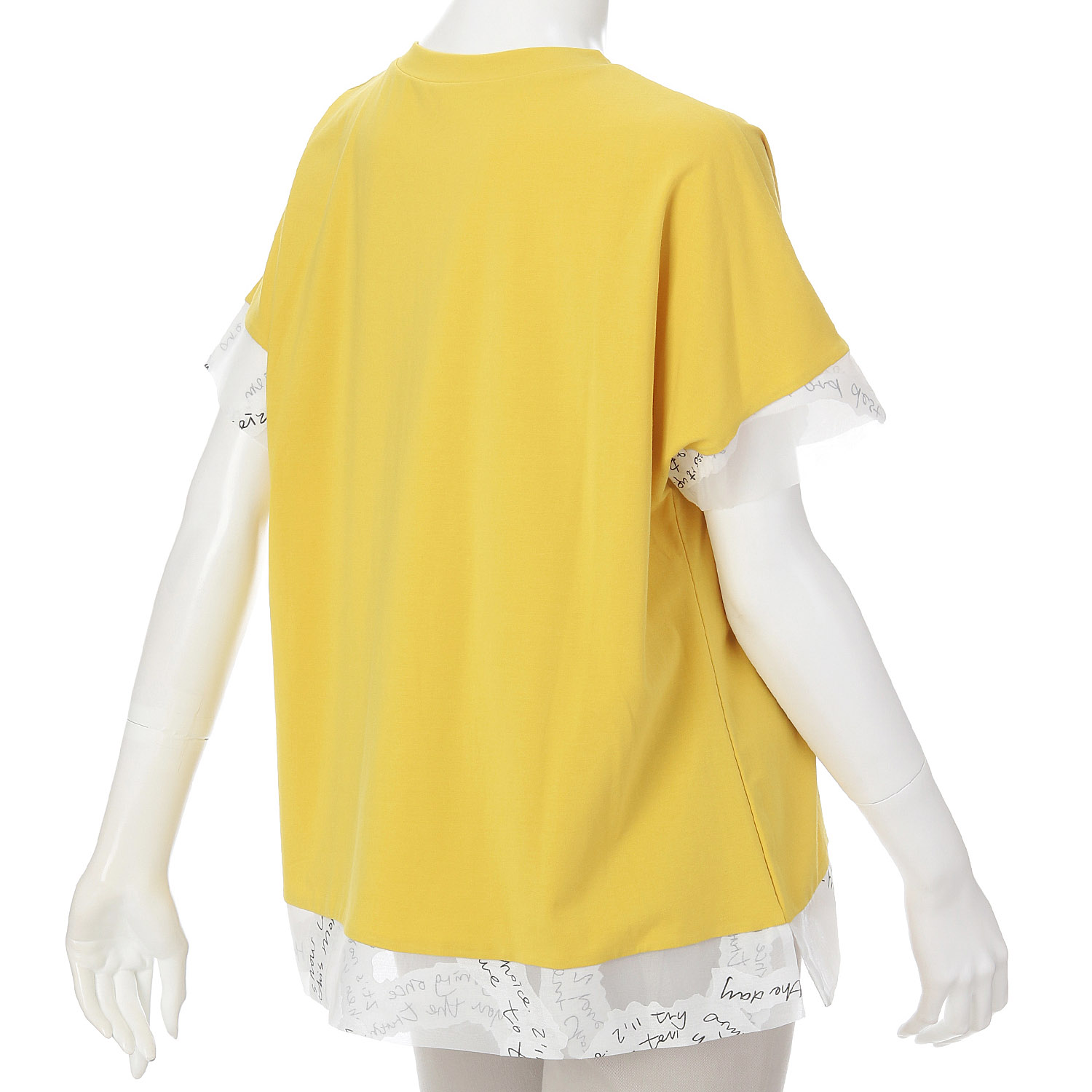 無地×英文字シアーチュニック - 画像5