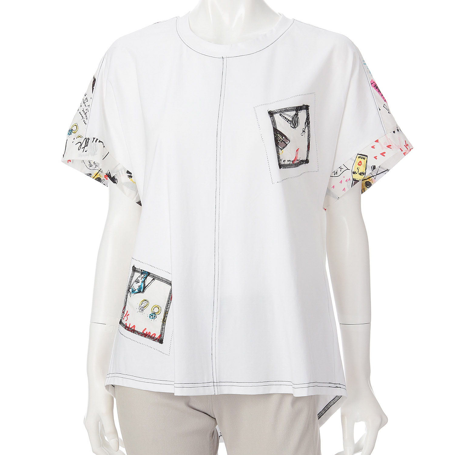 無地×プリントチュニック - 画像3