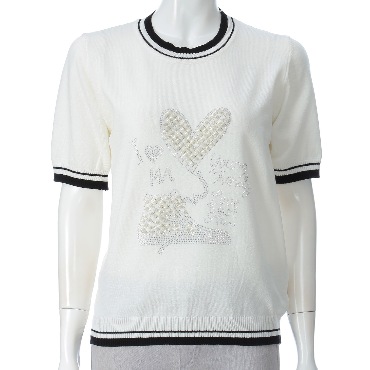 ハート柄ニット - 画像1