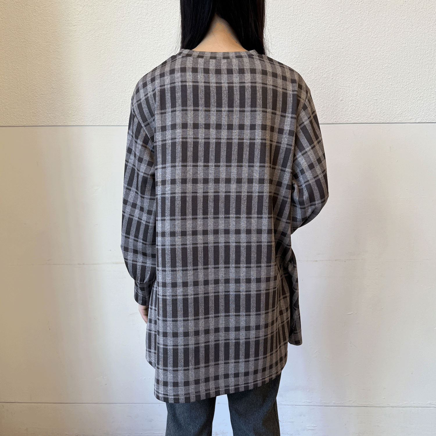 Myauris ネコモチーフチェック柄チュニック - 画像5