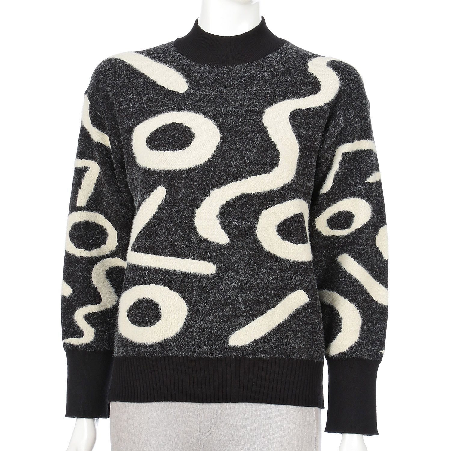 裏シャギー丸首ニット - 画像3