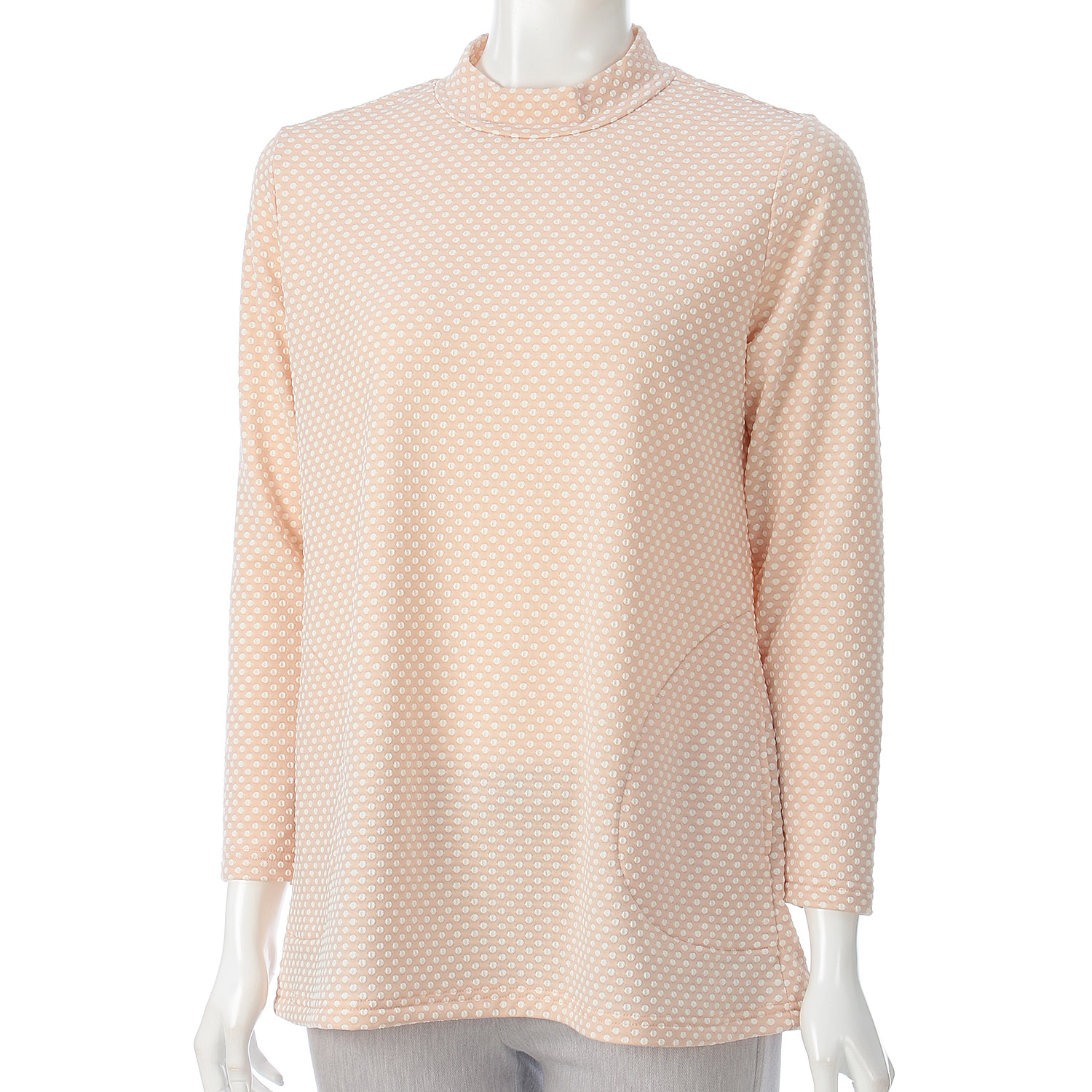 ドットジャカード脇ポケット付きチュニック - 画像2