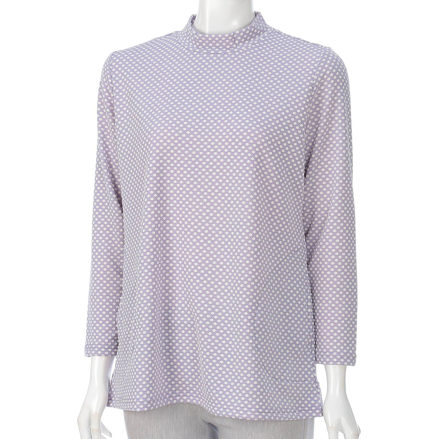 ドットジャカード脇ポケット付きチュニック - 画像4