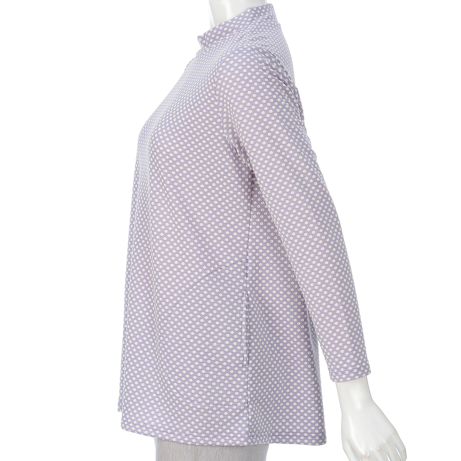 ドットジャカード脇ポケット付きチュニック - 画像5