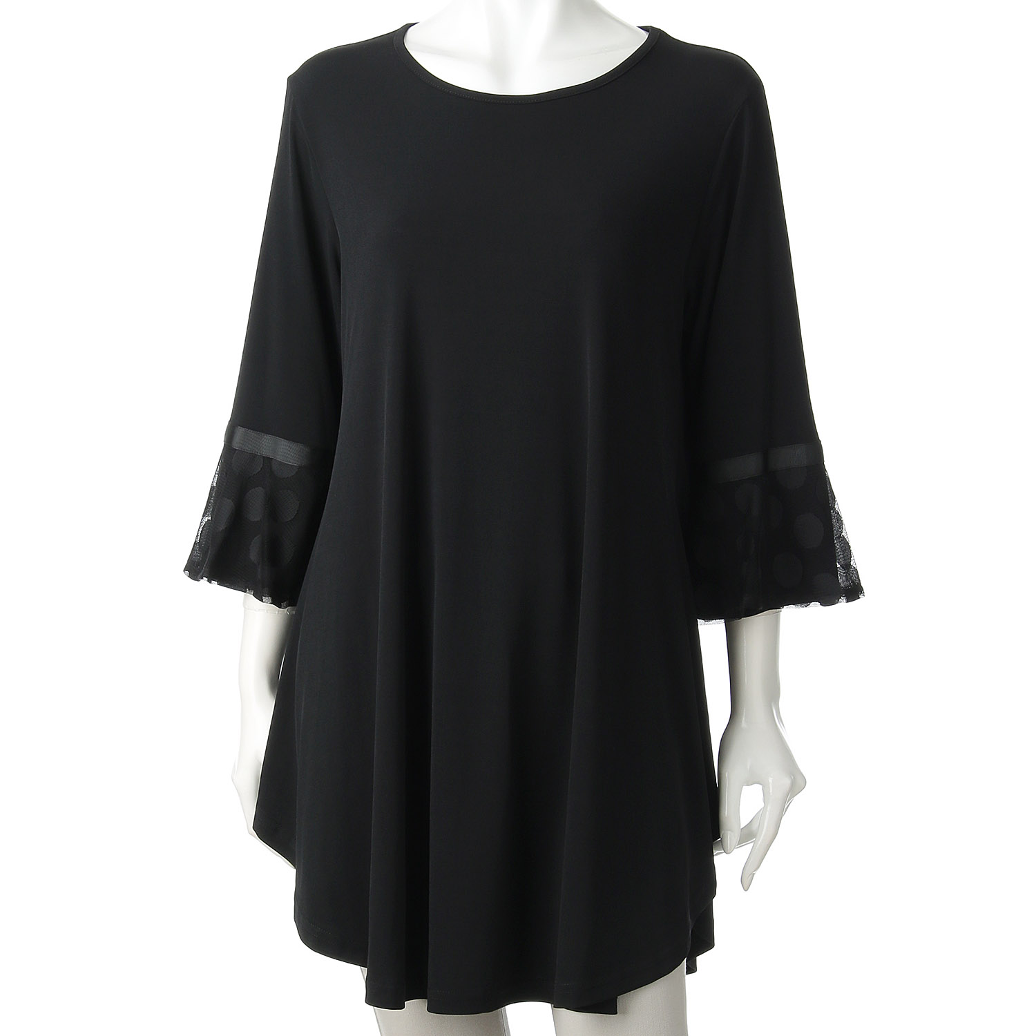 無地×ドット柄チュニック - 画像5