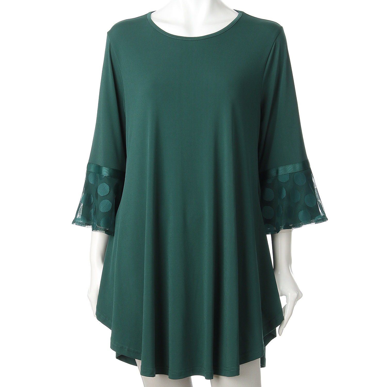 無地×ドット柄チュニック - 画像6