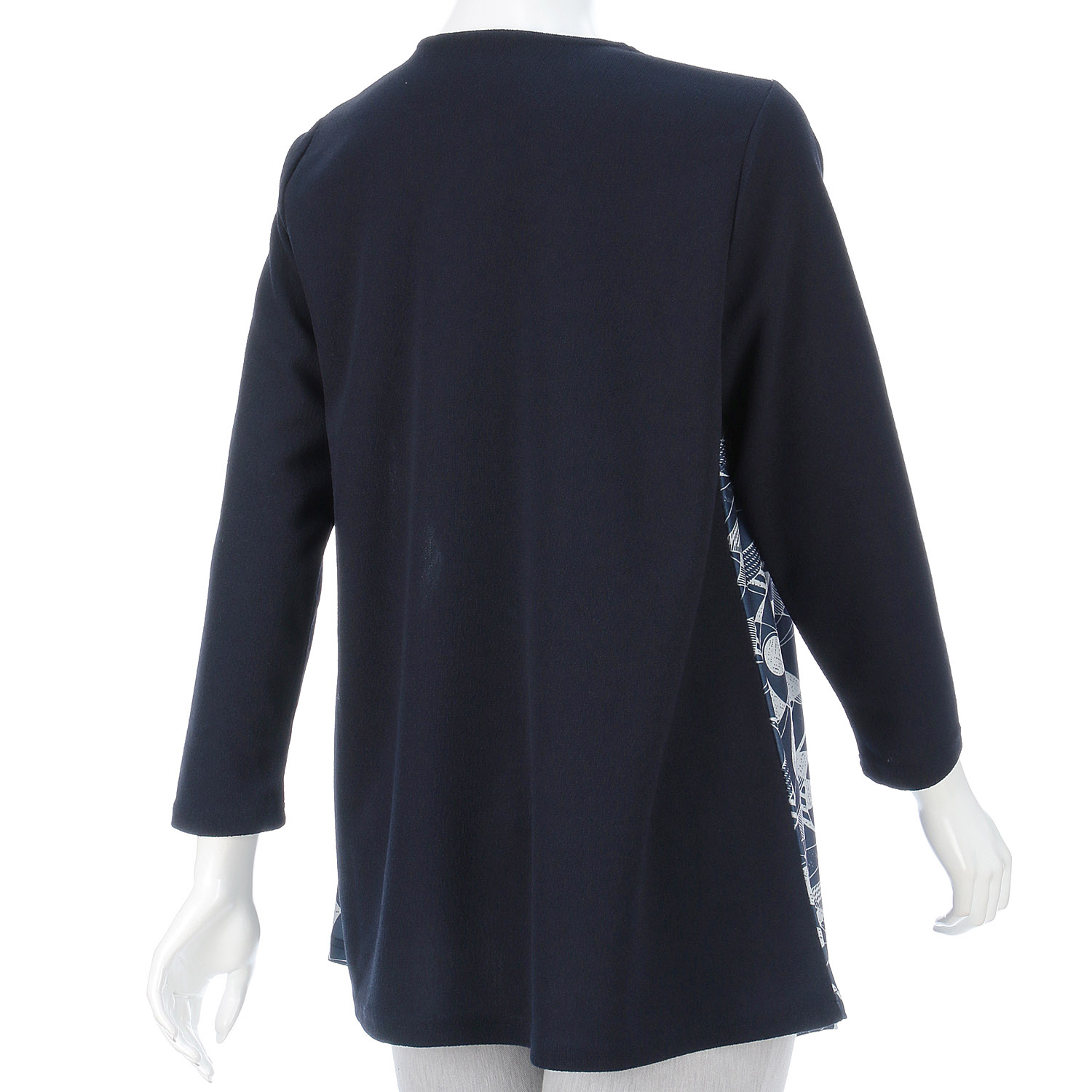 切替プリントボタン付チュニック - 画像4