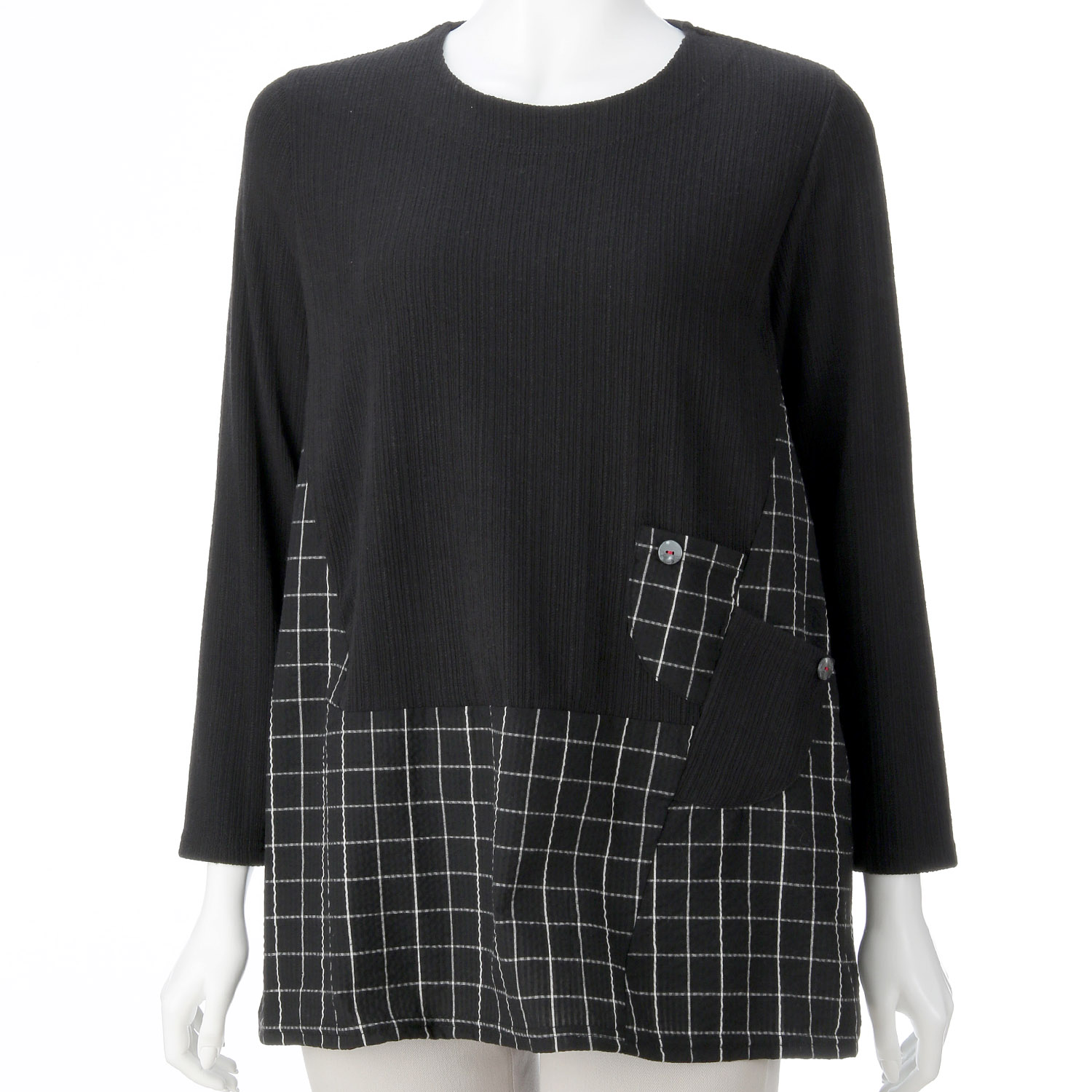 切替ボタン付きチュニック - 画像2