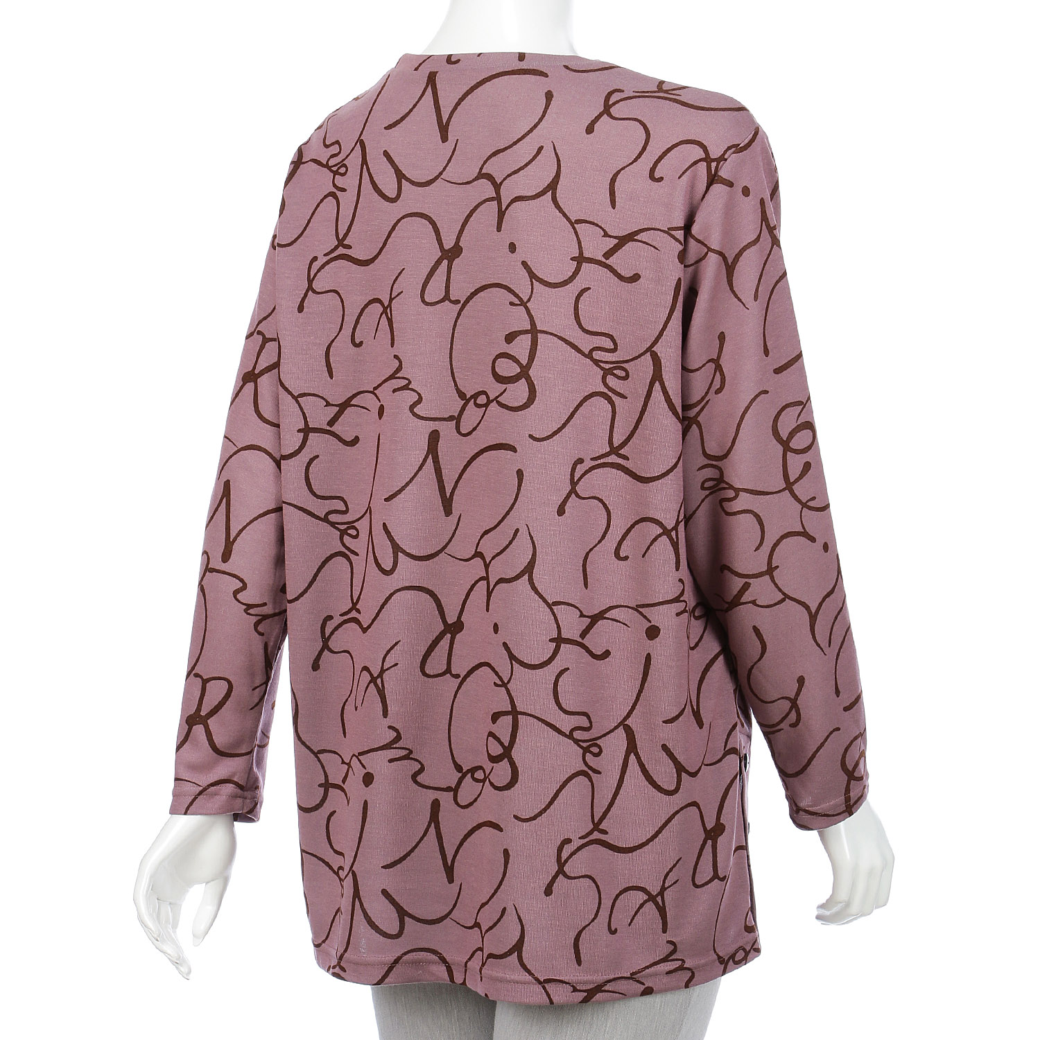 チビハイ脇釦付きプリントチュニック - 画像6