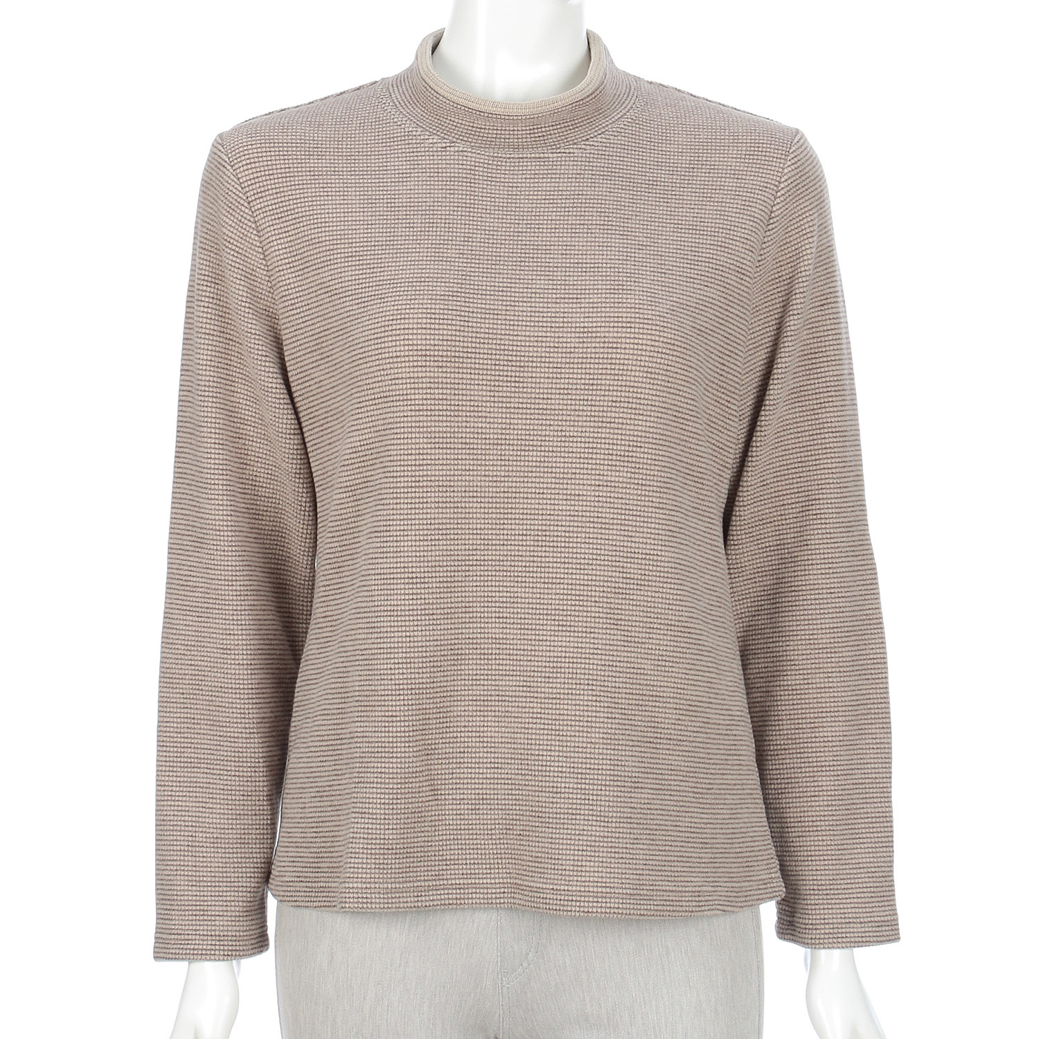 【Insta Live】ボーダー配色ハイネックプルオーバー - 画像6