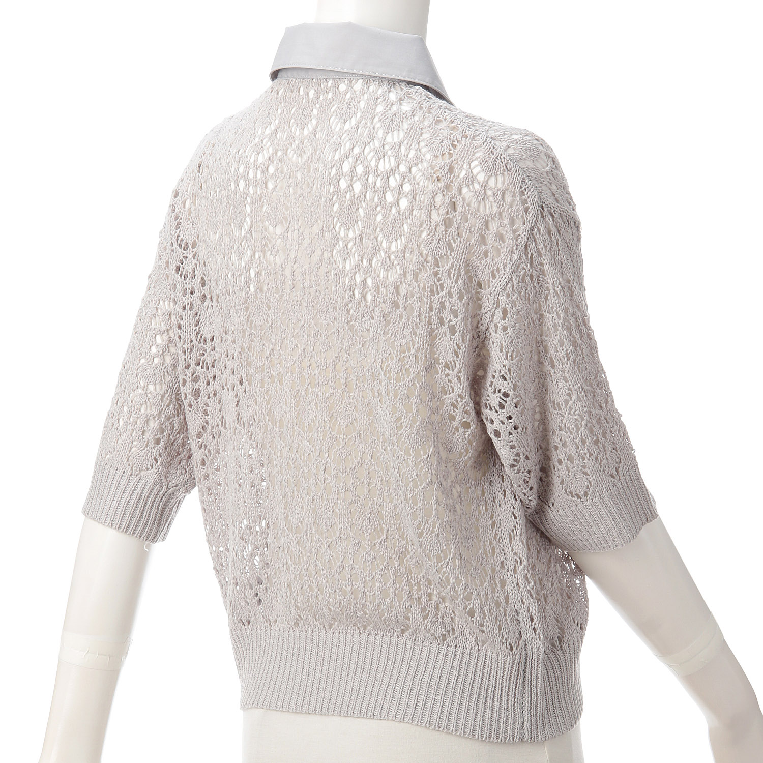 レース襟付きカーディガン - 画像2