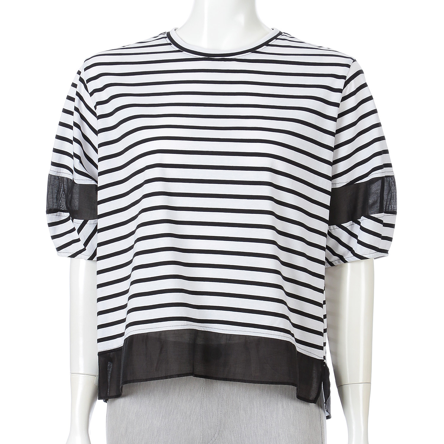 シルケット天竺ボーダーチュニック - 画像3