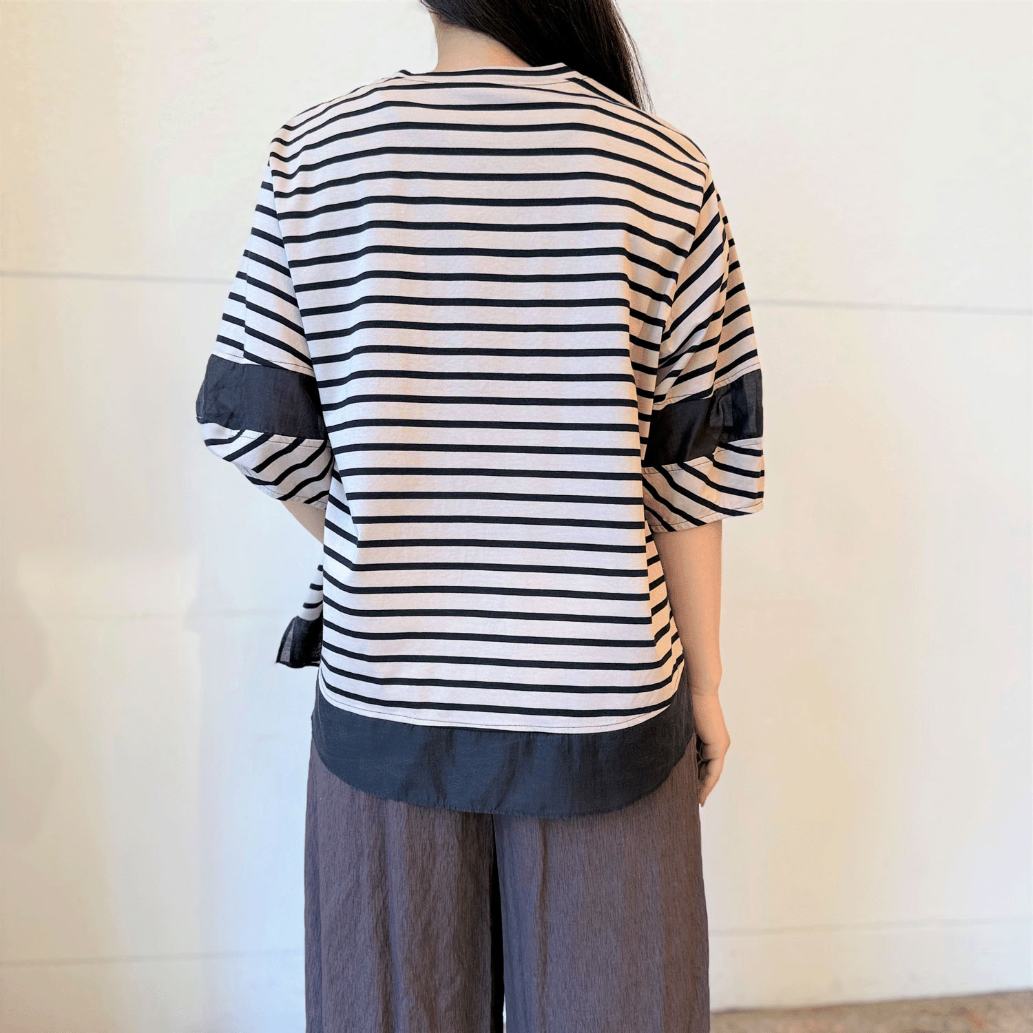 シルケット天竺ボーダーチュニック - 画像7