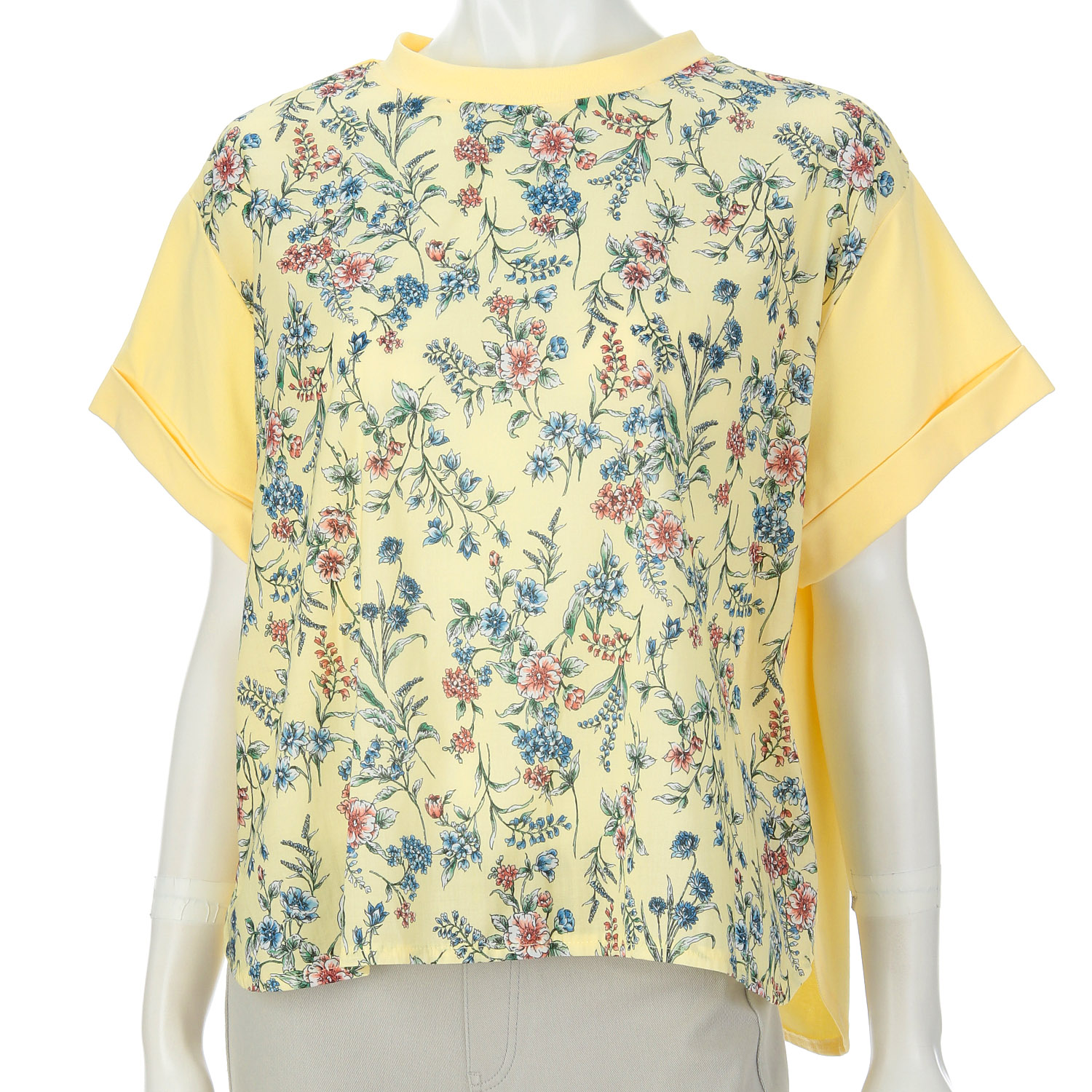 カットソー切替花柄チュニック - 画像4