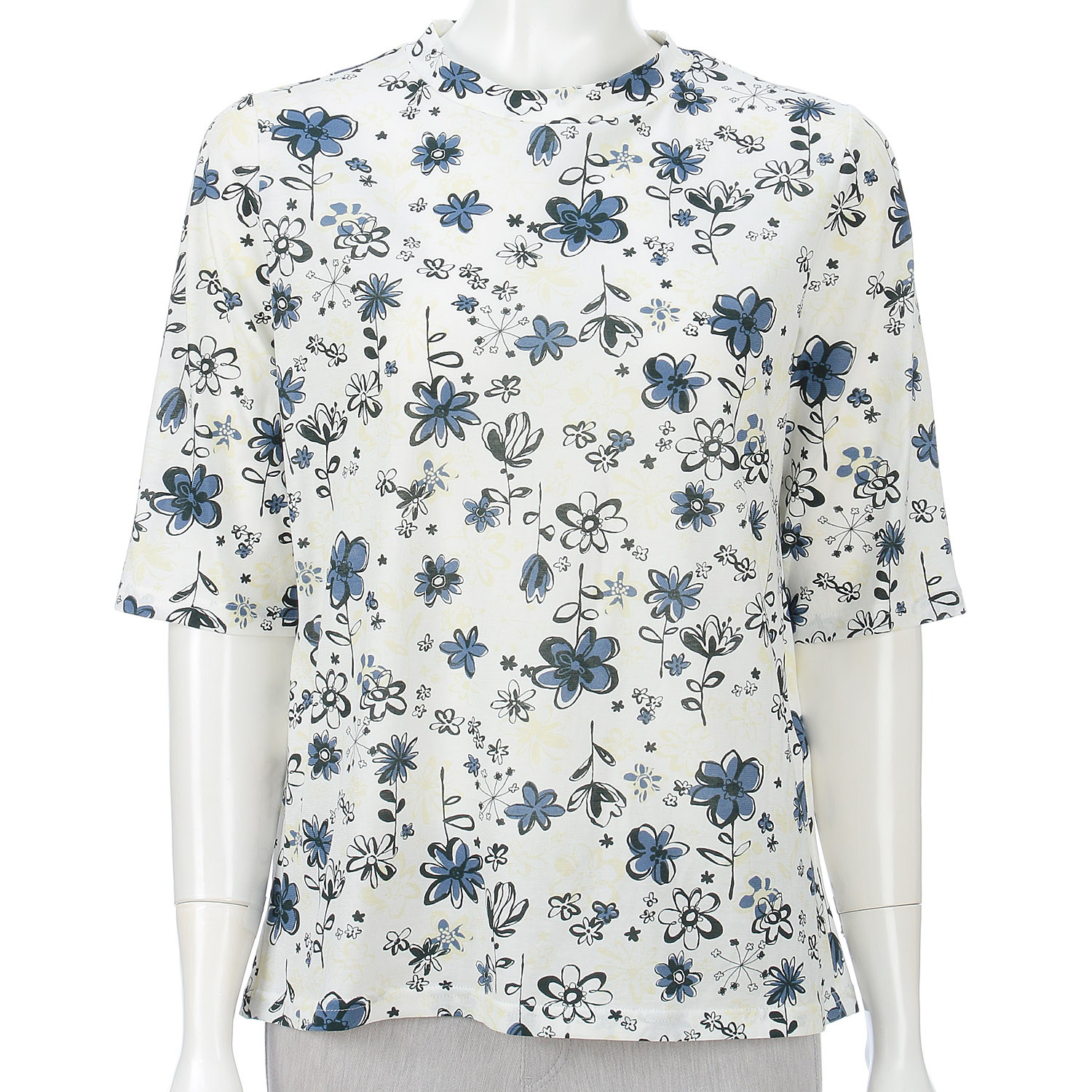 66／2ガス強撚SZ天竺プリントカットソー - 画像7