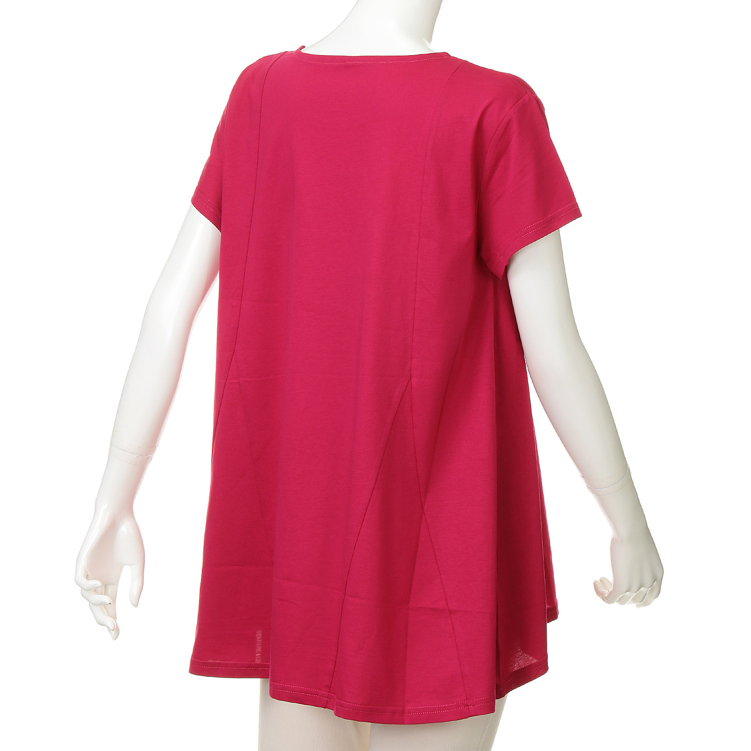 ダブルシルケットコットン100 切替チュニックTシャツ - 画像8