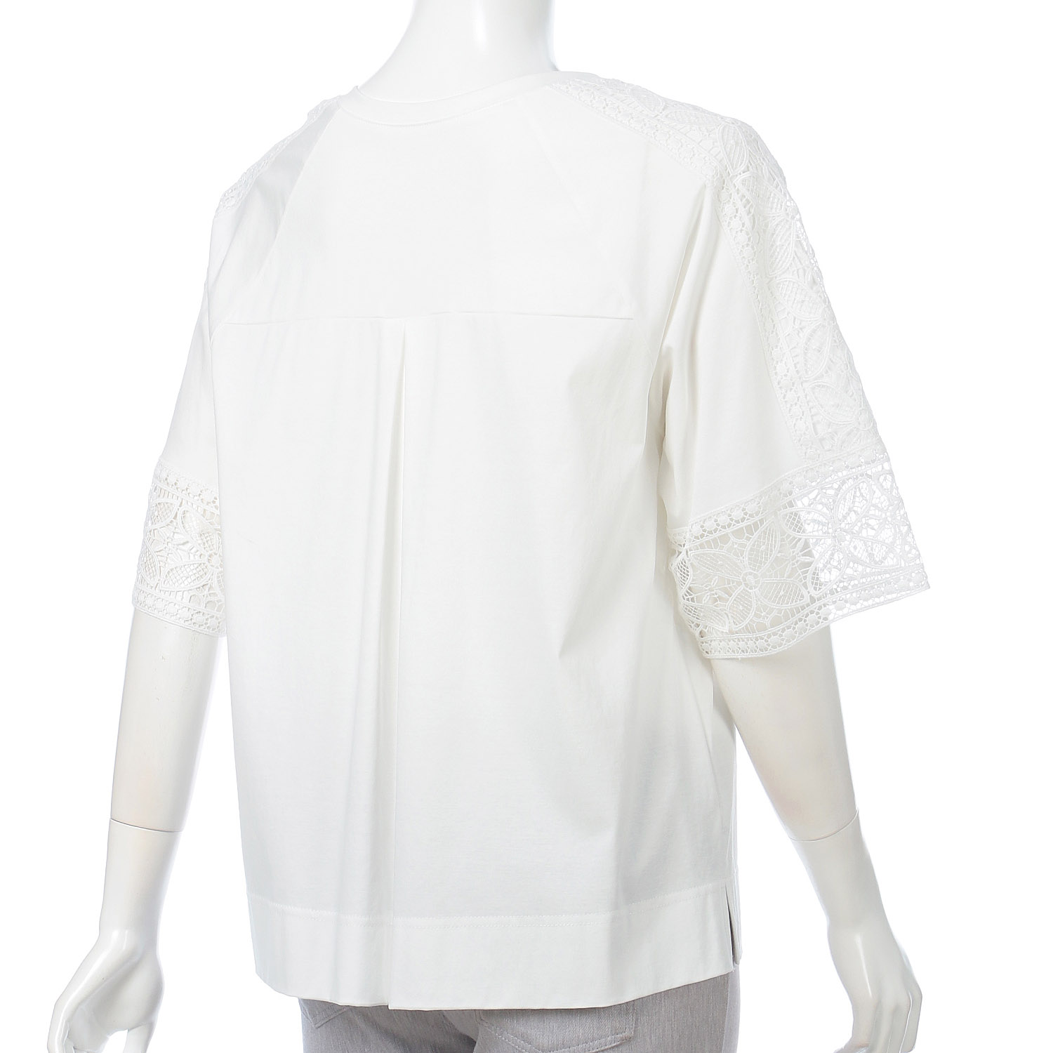 袖レースシルケットスムースチュニック - 画像11