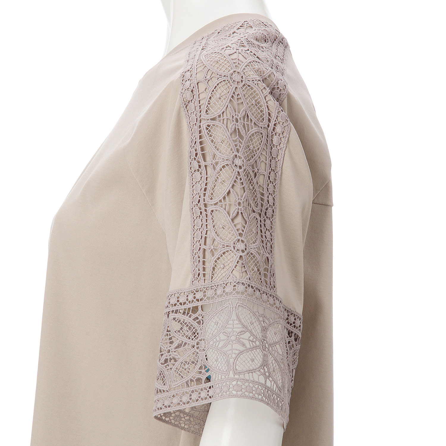 袖レースシルケットスムースチュニック - 画像15