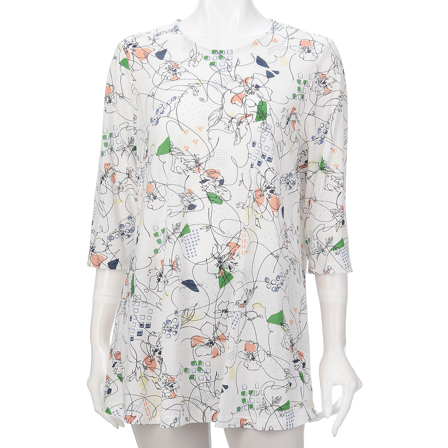 綿強撚SZ天竺プリントチュニック - 画像18