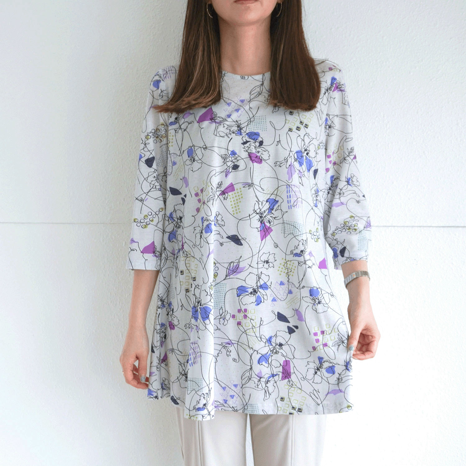 綿強撚SZ天竺プリントチュニック - 画像20