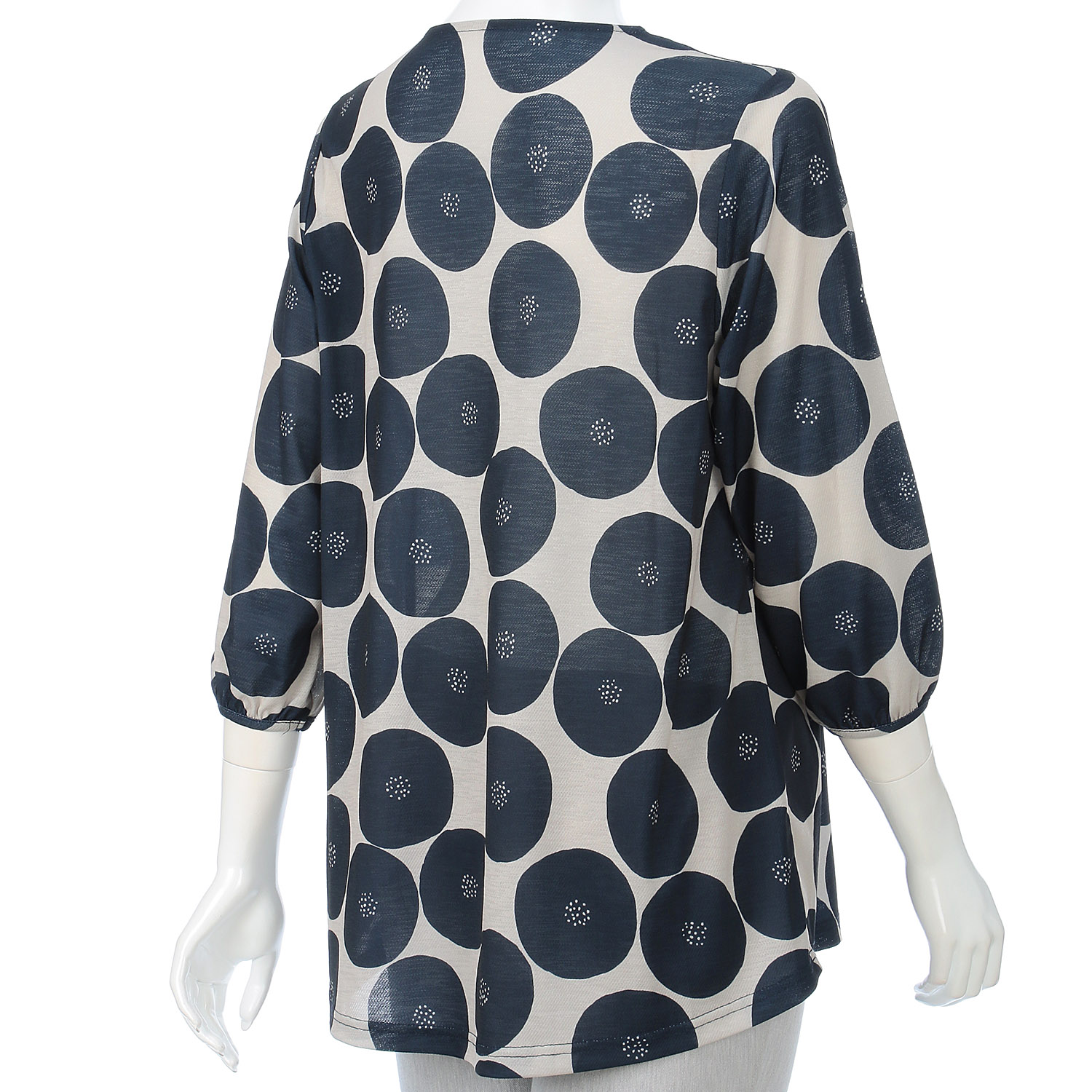 丸柄プリントチュニック - 画像4