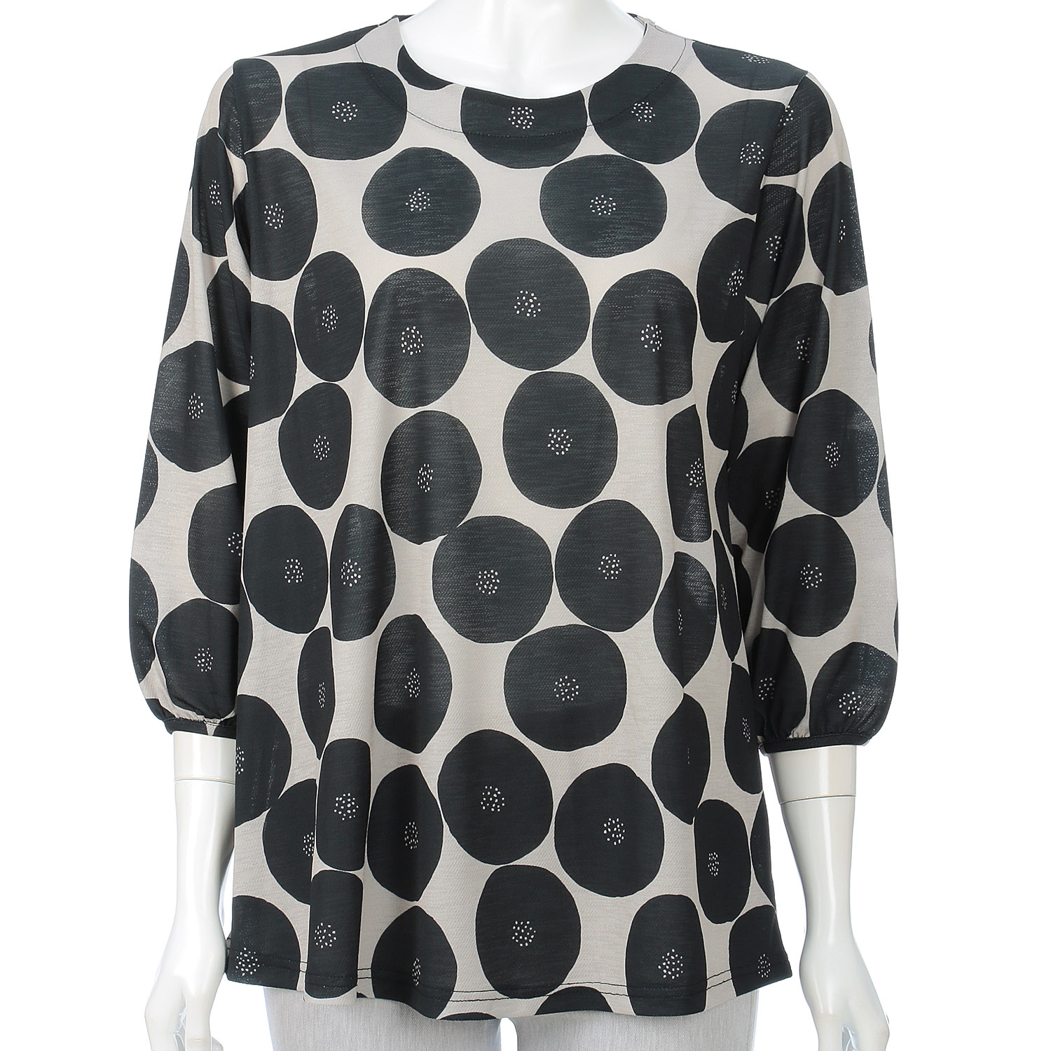 丸柄プリントチュニック - 画像6